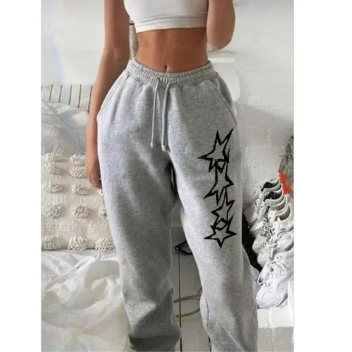 Calça Feminina Moletom Estampada Estrelas