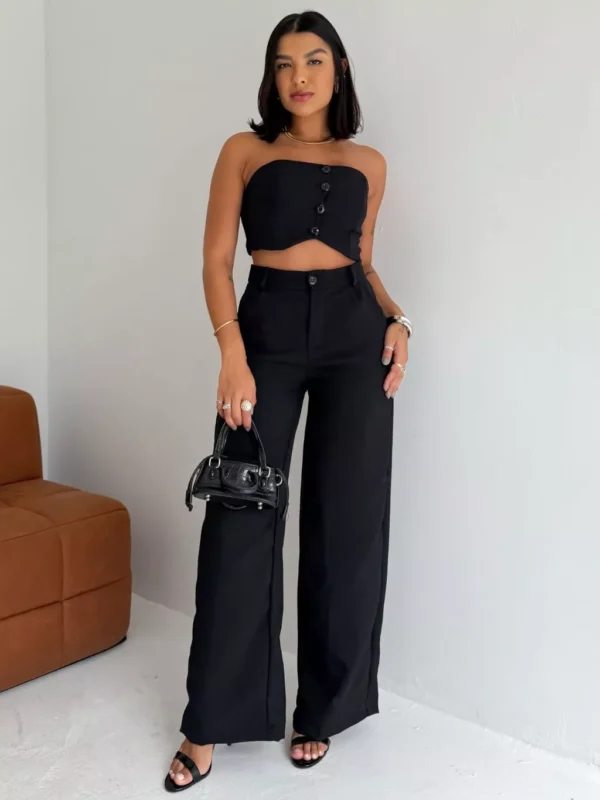 Conjunto Top e Calça em Linhão Candy Colors - Imagem 3