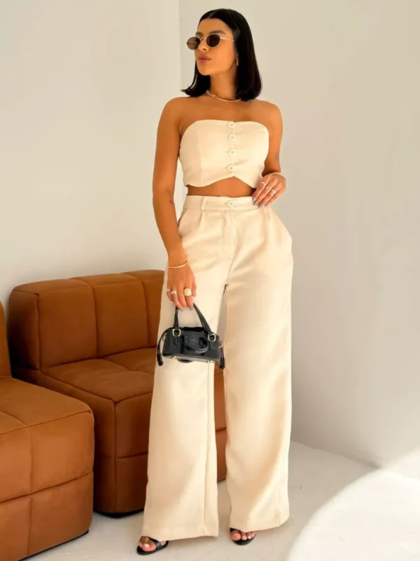 Conjunto Top e Calça em Linhão Candy Colors