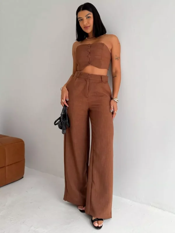 Conjunto Top e Calça em Linhão Candy Colors - Imagem 4