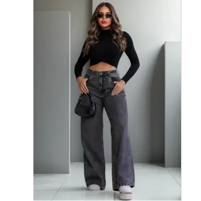 calça jeans feminina pantalona