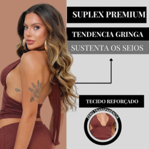 Confeccionado em suplex premium, ele possui forro e um acabamento impecável, que garante conforto, firmeza e segurança. O tecido é encorpado e se adapta ao corpo sem marcar, perfeito para usar sem sutiã.